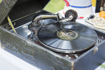 Image showing Antique Phonograph Record Player