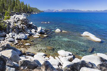 Image showing Beautiful Shoreline of Lake Tahoe