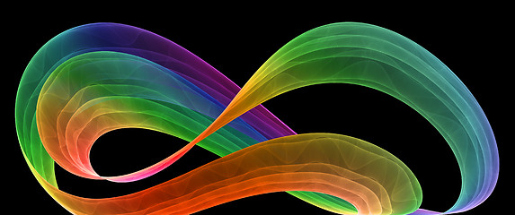 Image showing multicolored abstraction over black