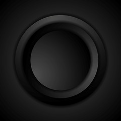 Image showing Abstract black circle vector background