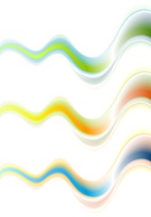 Image showing Abstract colorful waves vector background