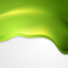 Image showing Bright green waves elegant design