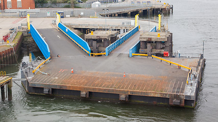 Image showing Empty pier on a shipyard