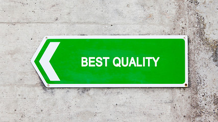 Image showing Green sign - Best quality