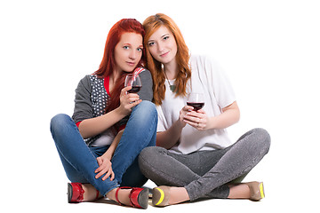Image showing Two redhead women
