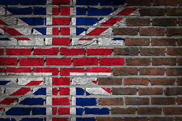 Image showing Dark brick wall - United Kingdom