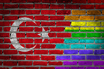 Image showing Dark brick wall - LGBT rights - 