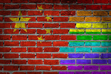 Image showing Dark brick wall - LGBT rights - 