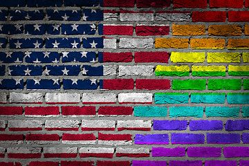 Image showing Dark brick wall - LGBT rights - 