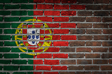 Image showing Dark brick wall - Portugal