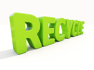 Image showing 3d word recycle