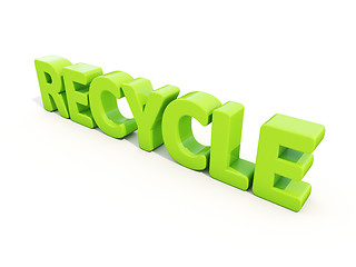 Image showing 3d word recycle