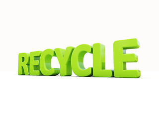 Image showing 3d word recycle