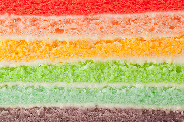 Image showing Rainbow cake layers