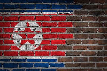 Image showing Dark brick wall - North Korea