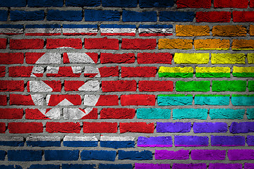 Image showing Dark brick wall - LGBT rights - North Korea