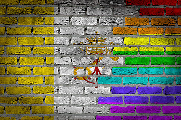 Image showing Dark brick wall - LGBT rights - Vatican