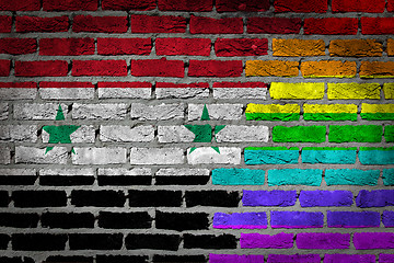 Image showing Dark brick wall - LGBT rights - Syria