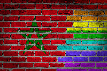 Image showing Dark brick wall - LGBT rights - Morocco