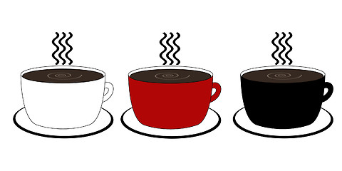 Image showing Three Coffee Cups