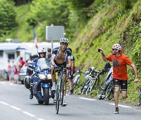 Image showing The Cyclist Mateo Trentin