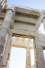 Image showing Temple of Athena Nike close up