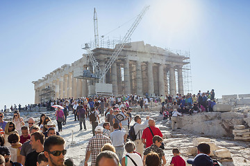 Image showing People sightseeing Parthenon