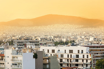 Image showing Athens city panoramic view