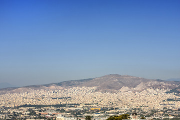 Image showing Panoramic view of Athens city