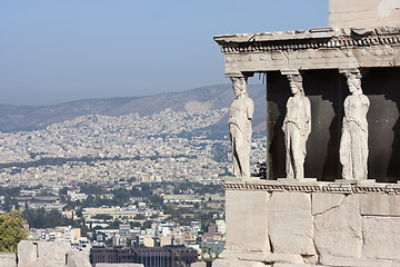 Image showing Caryatids in Erechtheion temple