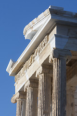 Image showing Temple Athena Nike on Acropolis of Athens in Greece