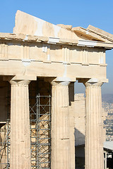 Image showing Reconstruction work on Temple of Athena Nike 