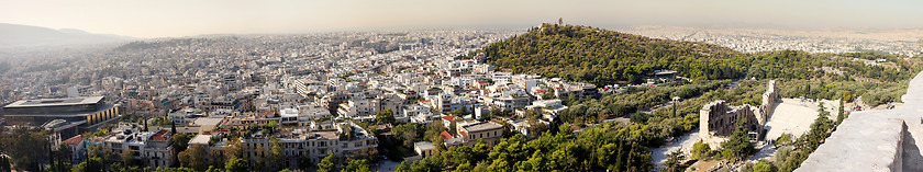 Image showing Panorama of Athens in Greece