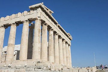 Image showing Columns of Parthenon temple in Acropolis