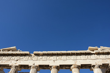 Image showing Close up of Parthenon temple