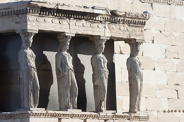 Image showing Caryatids in Erechtheion of Erechtheum