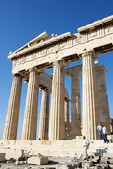 Image showing Columns of Parthenon in Acropolis