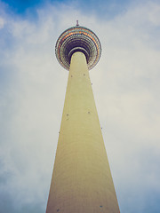 Image showing Retro look TV Tower Berlin