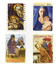 Image showing Christmas Stamps