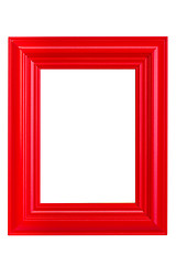 Image showing Red wooden picture frame