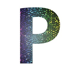 Image showing letter P of different colors