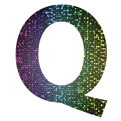 Image showing letter Q of different colors