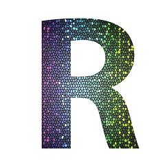 Image showing letter R of different colors