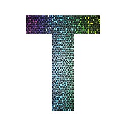 Image showing letter T of different colors