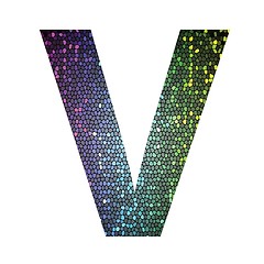 Image showing letter V of different colors