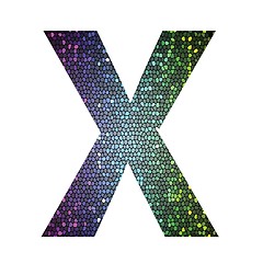 Image showing letter X of different colors