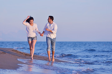 Image showing young couple  on beach have fun