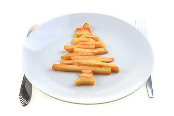 Image showing christmas tree from the potatoes chips 