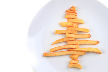 Image showing christmas tree from the potatoes chips 