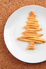Image showing christmas tree from the potatoes chips 